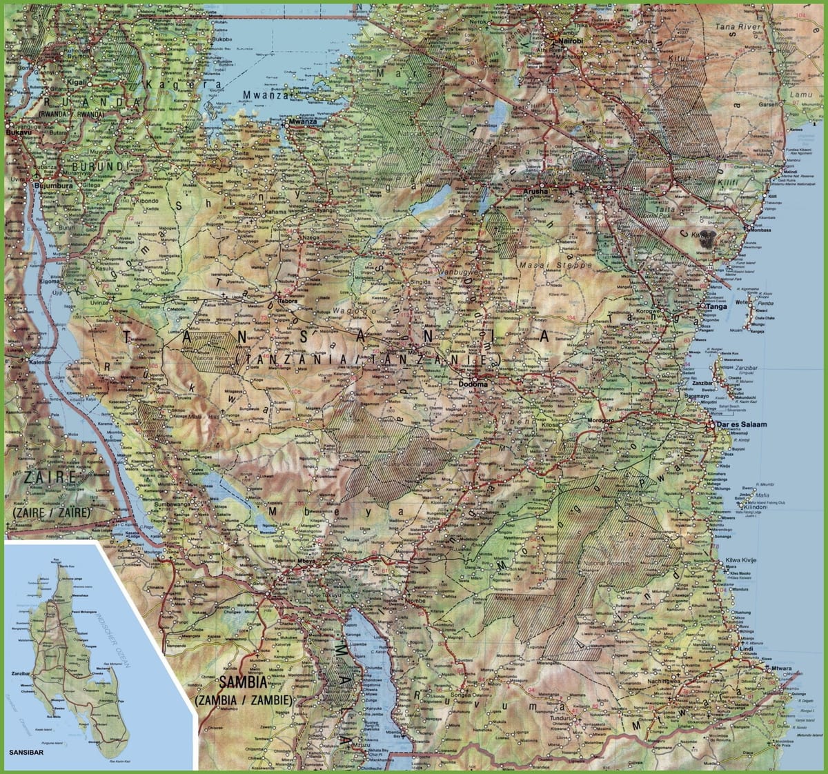 Ayrıntılı Tanzanya göster