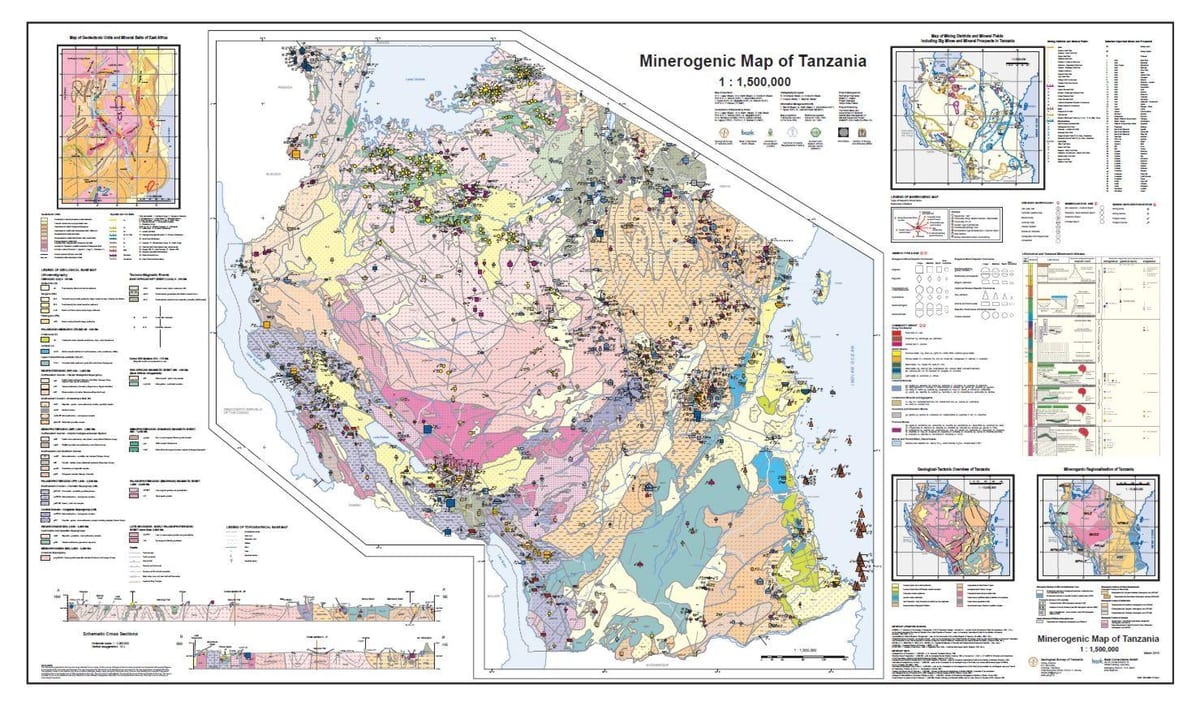 Tanzanya jeoloji ve mineral göster